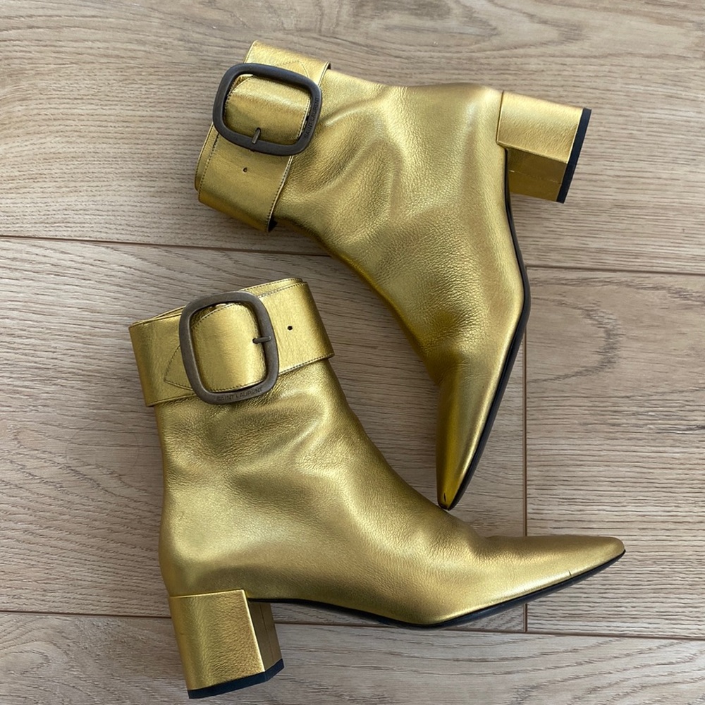 Saint Laurent Gold Bootie